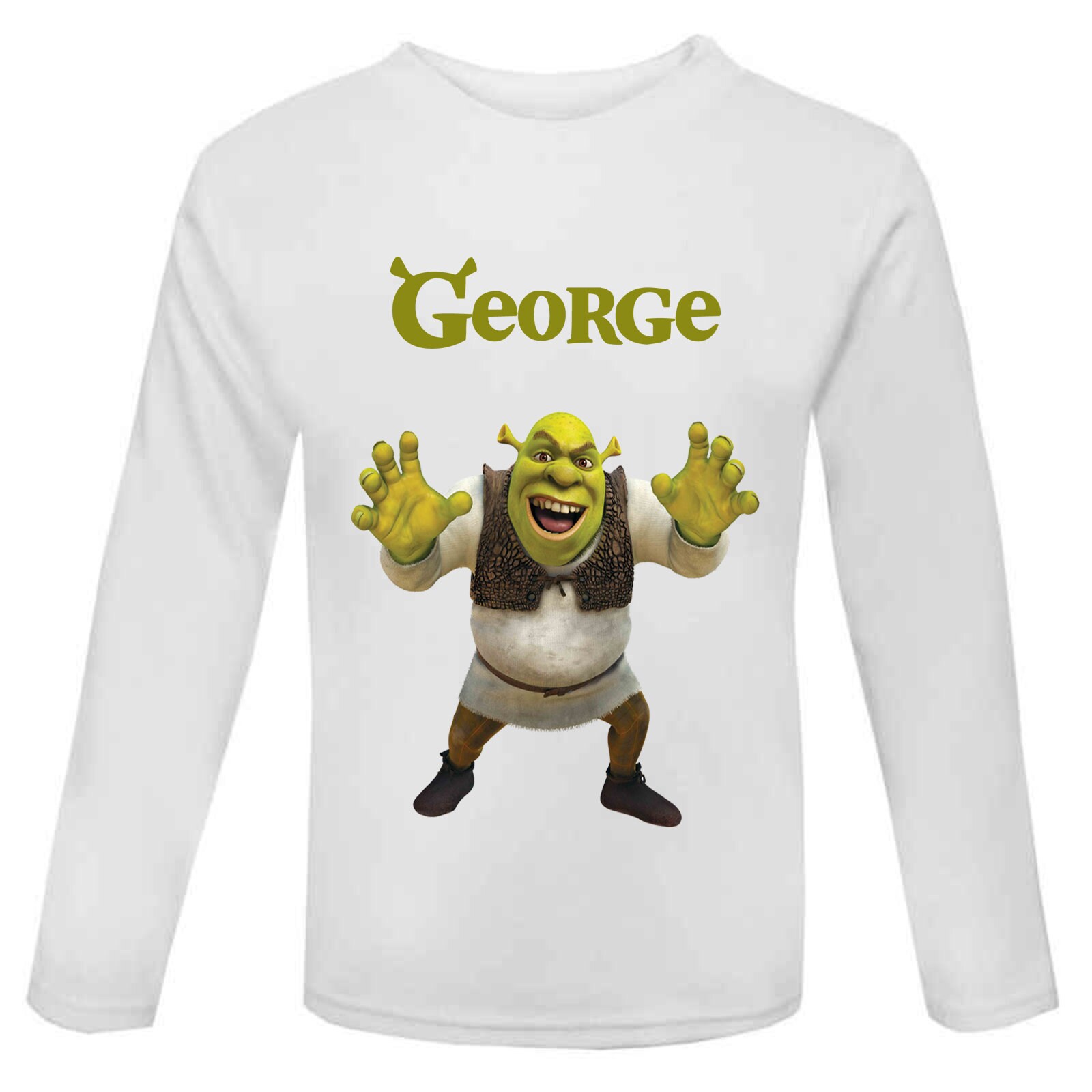Shrek 1 Boys \u0026 Girls Personalised Long 