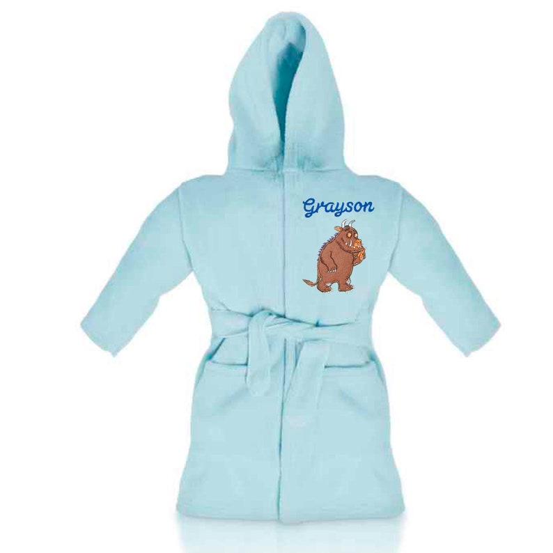 Personalised Embroidered Unisex Kids Fox Hooded Fleece Dressing Gown Available in 6 Sizes 2-3 Years