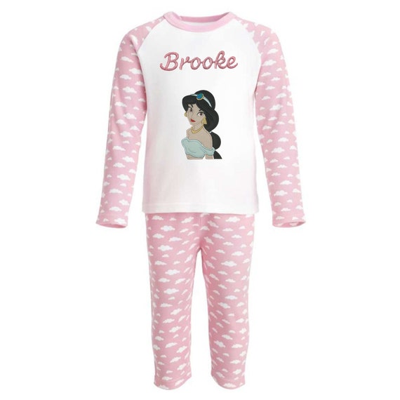 ALADDIN Gepersonaliseerde Roze Ster Pyjama geborduurd met de naam van uw keuze met 5 stijlen om uit te kiezen PRINSES JASMINE Kleding Meisjeskleding Pyjamas & Badjassen Pyjama 