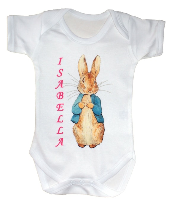 Applique Baby’s Peter Rabbit Personalised 1st Christmas Vest