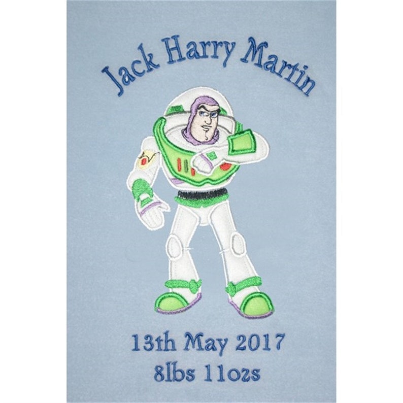 Toy Story Buzz Lightyear Personalised Super Soft Fleece Baby Blanket