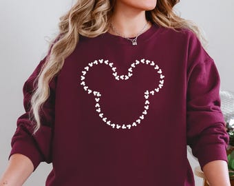 Mickey Head Outline UNISEX Shirt, Sweatshirt or Hoodie, Disney Sweatshirt, Disney Shirt, Mickey Sweatshirt, Mickey Head Outline Shirt