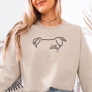 Custom Pitbull Mom Ears UNISEX Shirt, Sweatshirt or Hoodie, Pitbull mom, Gift for Dog Mom, Gift for Dog Lover, Personalized Dog Sweatshirt