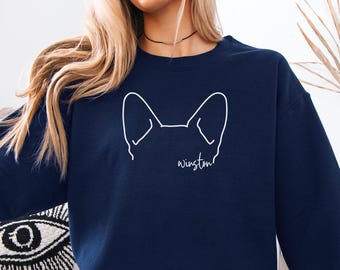 Custom Corgi Mom Ears UNISEX Shirt, Sweatshirt or Hoodie, Corgi Mom, Dog Mom Sweatshirt, Gift for Dog Lover, Personalized Dog Sweatshirt
