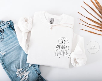 Beagle Mom UNISEX Shirt, Sweatshirt or Hoodie, Dog Mom Shirt, Gift for Dog Mom, Gift for Beagle Mom, Gift for Dog Lover, Beagle Mama