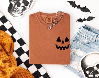 Distressed Pumpkin UNISEX Shirt, Halloween Shirt, Pumpkin Shirt