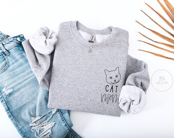 Cat Mom UNISEX Shirt, Sweatshirt or Hoodie, Gift for Cat Lover, Gift for Cat Mom, Cat Mama