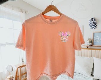 Minnie Floral Head Heavyweight Boxy T-Shirt, Disney Shirt