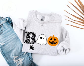 Boo UNISEX Shirt, Sweatshirt or Hoodie, Halloween Sweater
