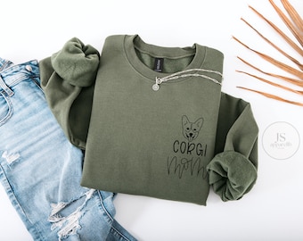 Corgi Mom UNISEX Shirt, Sweatshirt or Hoodie, Dog Mom Shirt, Gift for Dog Mom, Gift for Corgi Mom, Gift for Dog Lover, Corgi Mama