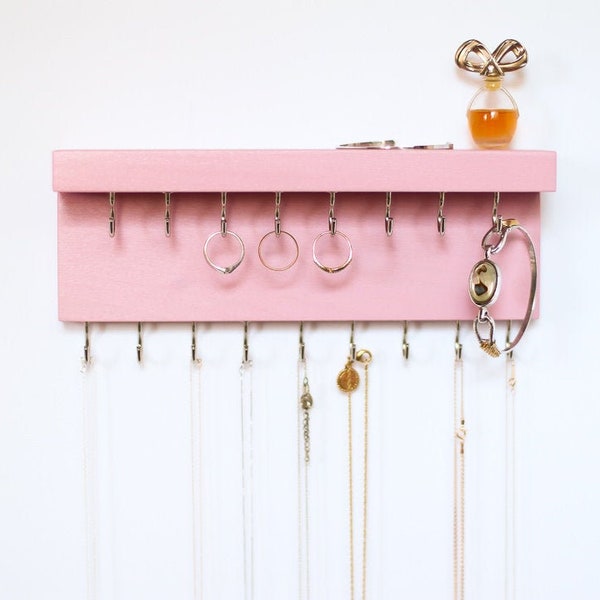 Shelf With Hooks Girls Room Etsy