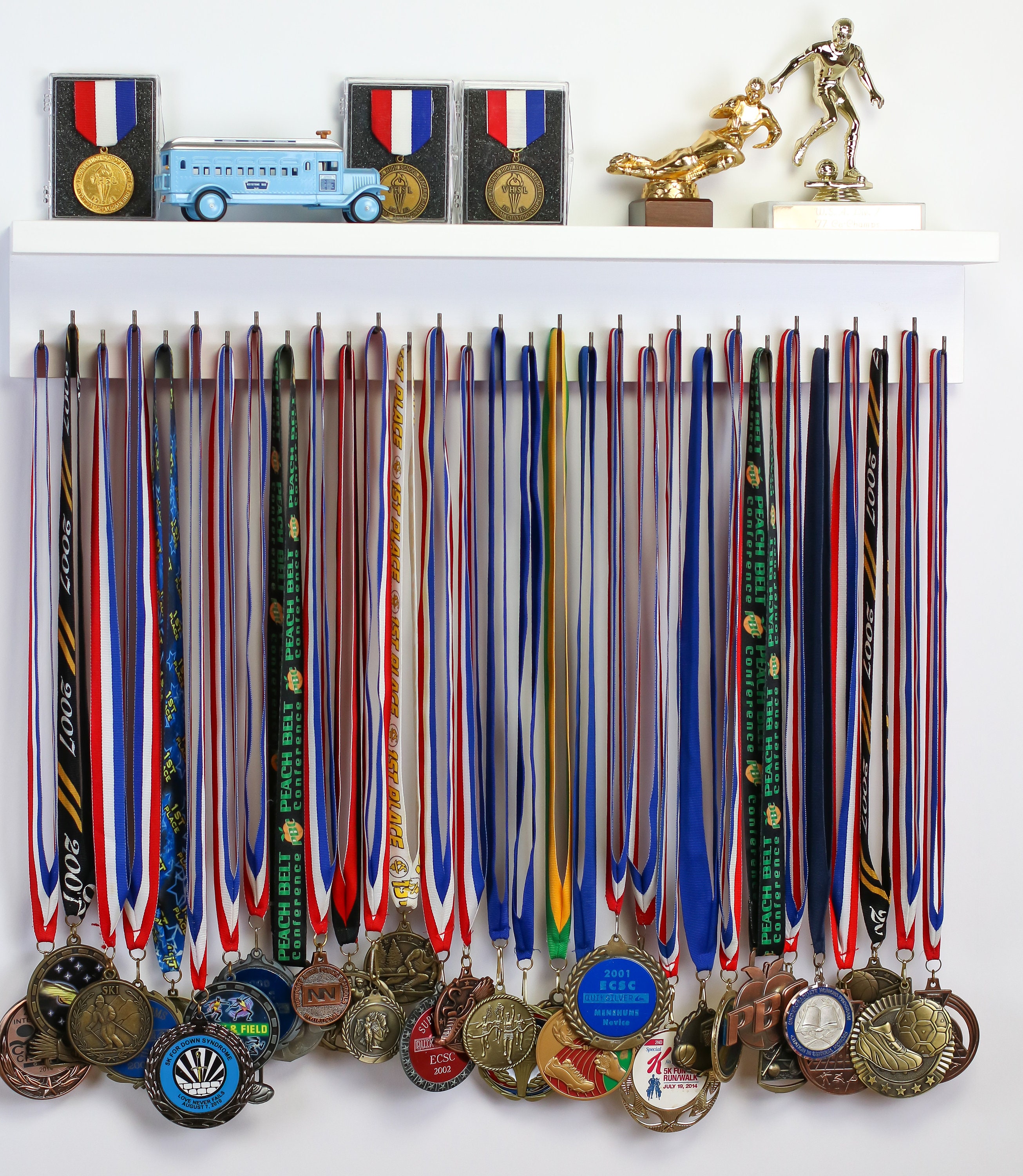 CREATCABIN Soporte para medallas de baile y medallas de bailarín, soporte  de exhibición de montaje en pared, colgador de hierro para colgar insignias