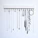 White Wood Wall Jewelry Organizer / Necklace Handmade Holder Hooks Key Holder Hanging Stand Rustic Decor / Best gift idea 