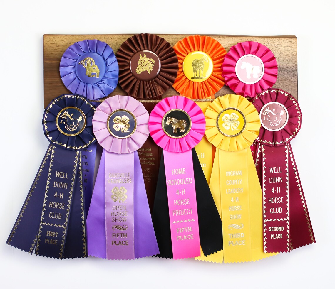 Natural Wood Horse Show Ribbon Display/ Horse Award Display/ Etsy