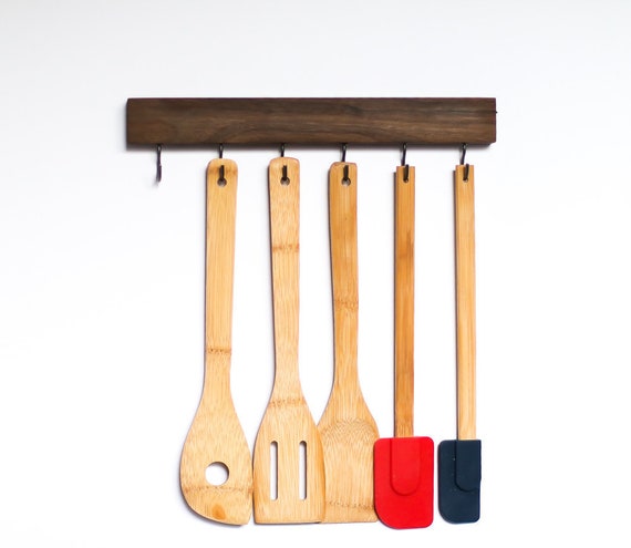 Organizador colgante de pared de utensilios de cocina madera NATURAL de alta calidad llaves de pared hechas a mano personalizadas gafas colgantes joyeria Etsy Mexico