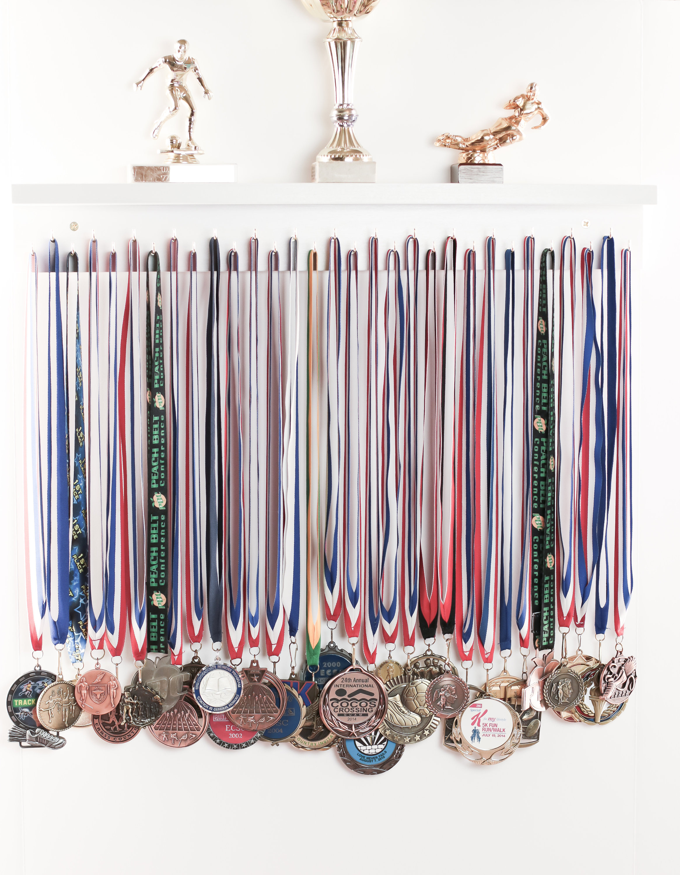 Large Medal Wall Holder Wide Top Shelf / Trophy Medal Ribbon Etsy