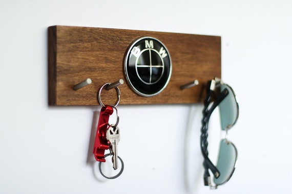 Custom BMW Car Keys Holder, Solid Wood Wall Mounted, Key Organizer Hanger  Storage, Key Hooks, Wood Metal Hooks, Home Dorm Entryway Decor 