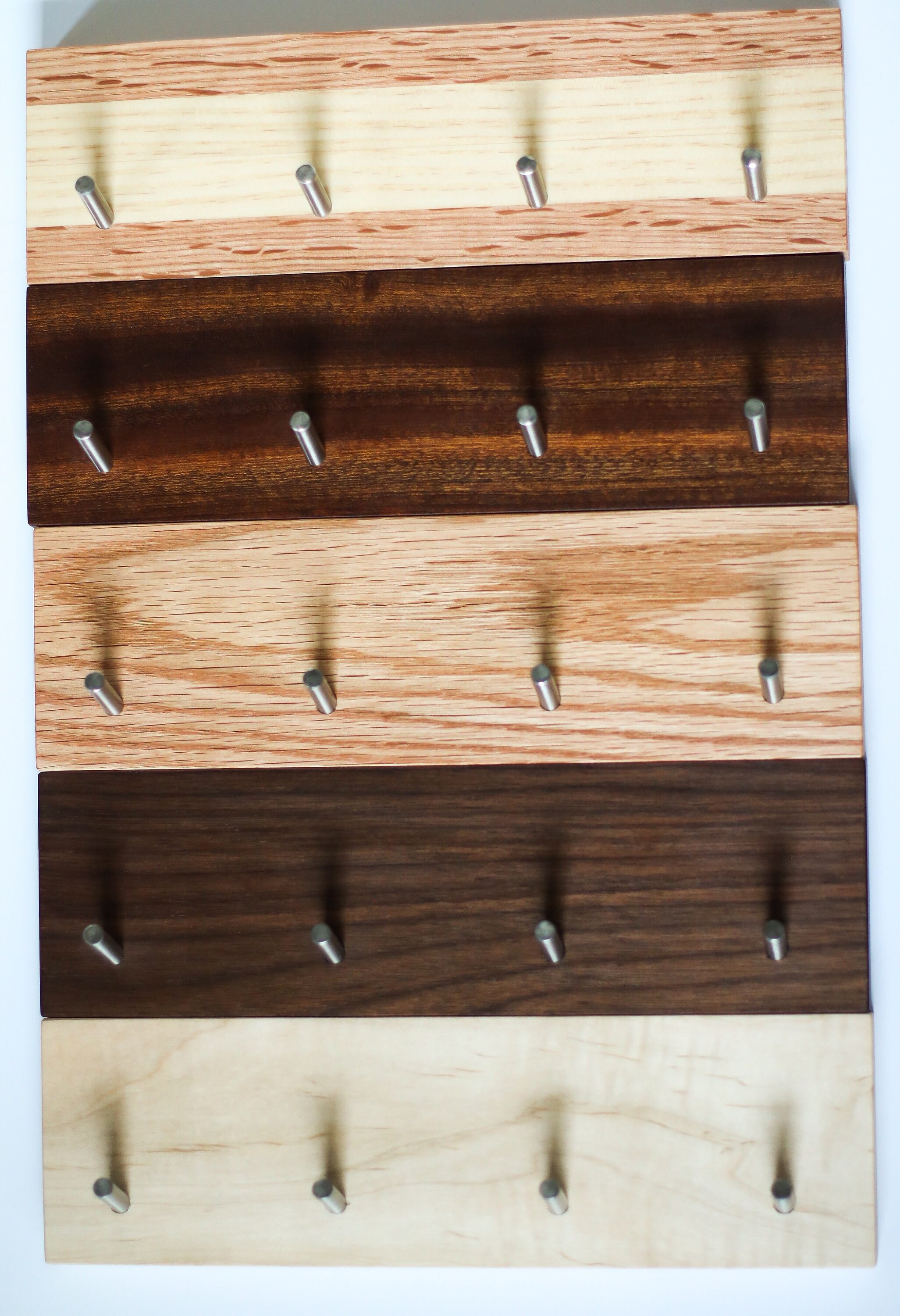 Walnut Oak WOOD Car Keys Holder Unique Organic Wood Wall Etsy