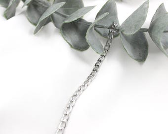 Everyday Basic 4.5mm Thick Stainless Steel Flat Curb Chain Bracelet
