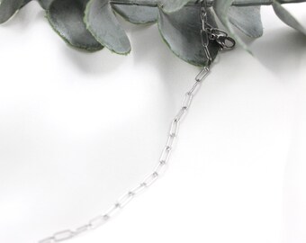 Delicate Everyday Basic Stainless Steel Paperclip Chain Bracelet