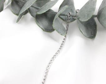 Everyday Basic 3mm Stainless Steel Flat Curb Chain Bracelet