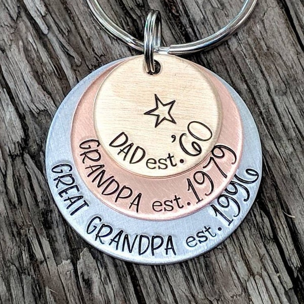 Grandpa Keychain Etsy