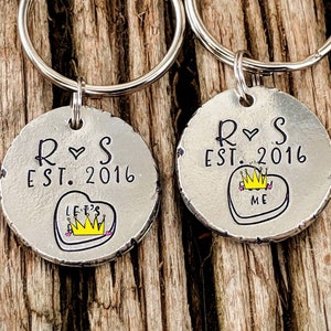 Personalized sweary Valentines keychains. Couples gift set. Custom anniversary gifts. Long distance boyfriend gift. Profane Valentines day