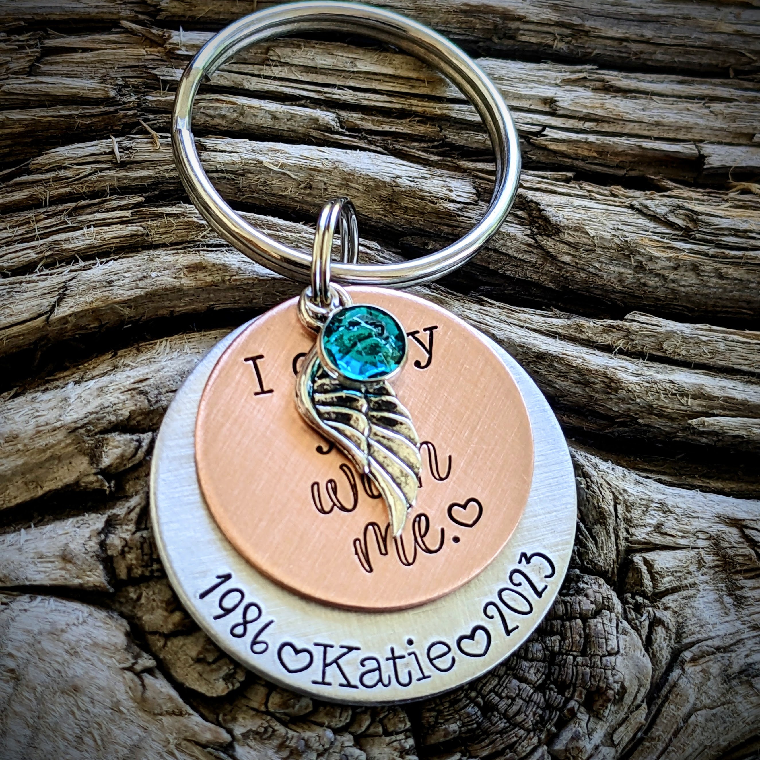Personalized Hand Stamped Memorial Keychain. Infant Loss Gifts. Loss of ...