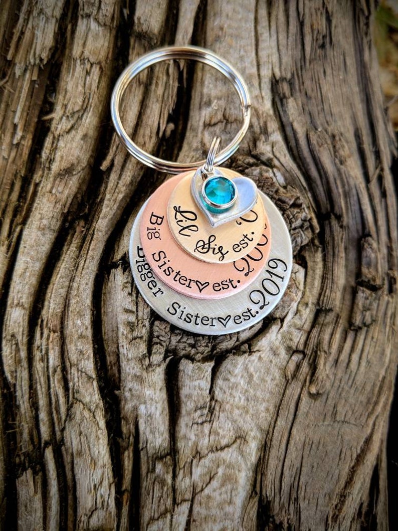 Personalized Pregnancy Announcement Keychain. Big Sister Gift. Etsy