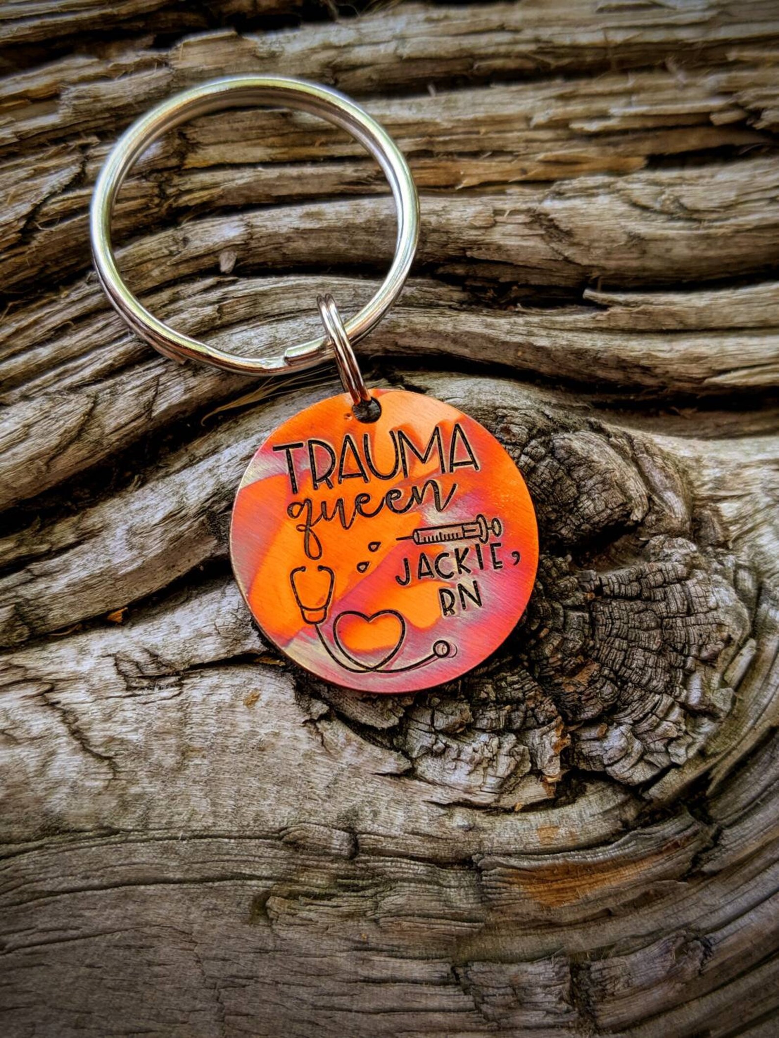 Personalized Nurse Keychain. Hand Stamped Nurse's Appreciation Gift ...