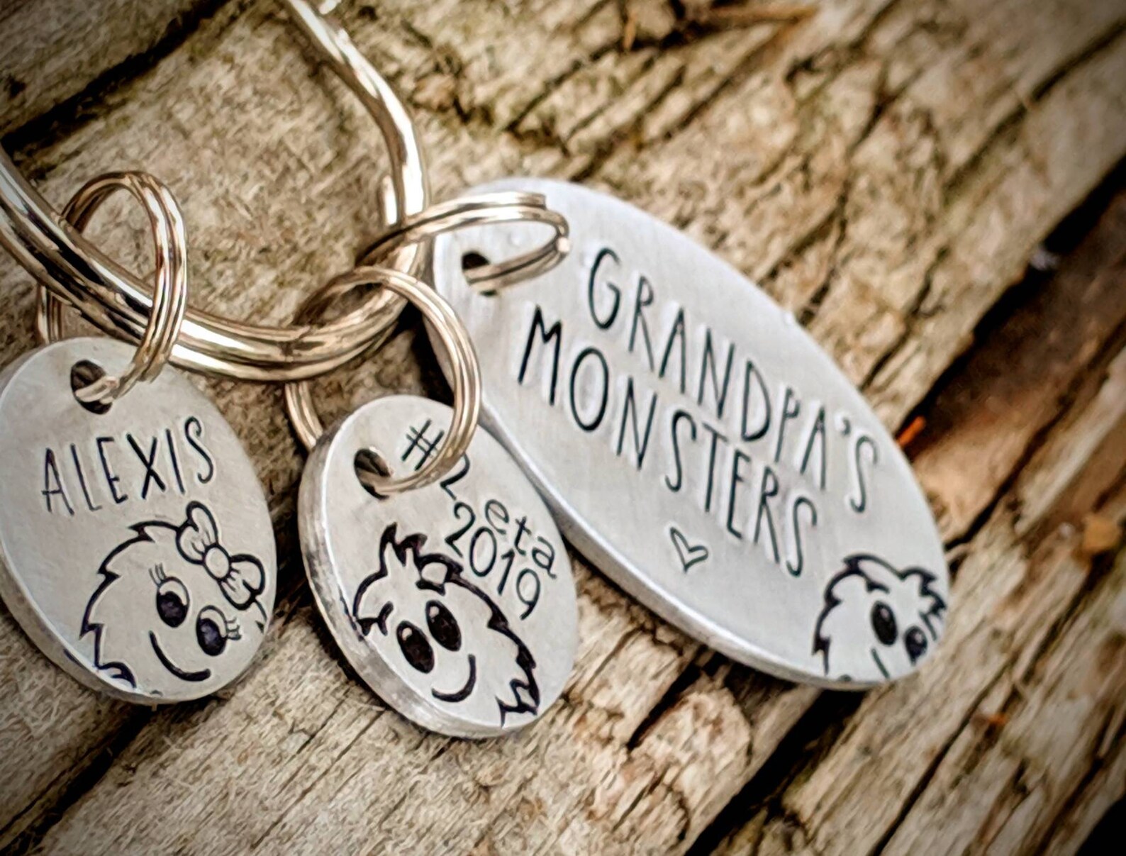 Personalized grandpa keychain. Grandfather gift. Gift from Etsy