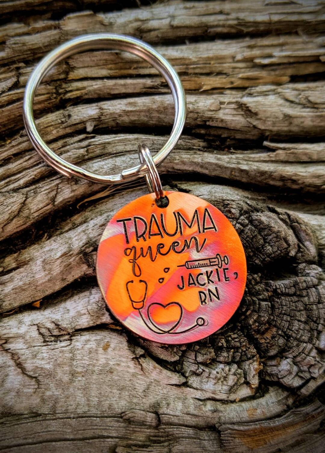 Personalized Nurse Keychain. Hand Stamped Nurse's Appreciation Gift ...