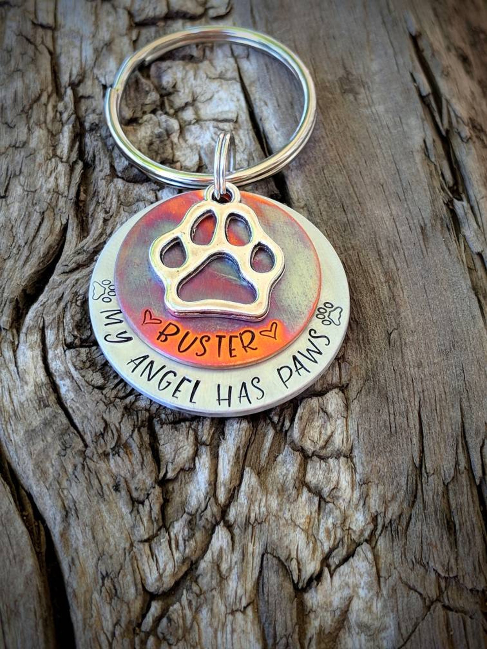 Personalized Pet Memorial Keychain. Pet Loss Rainbow Bridge Etsy
