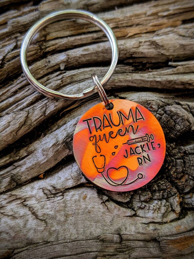 Personalized Nurse Keychain. Hand Stamped Nurse's Etsy