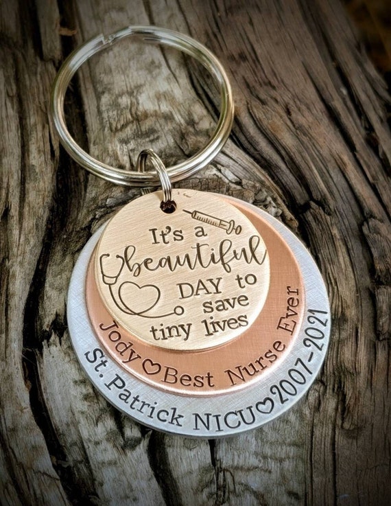 Personalized shop nurse keychain