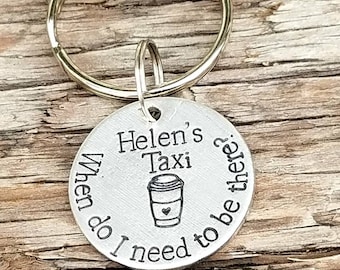 Personalized hand stamped grandparent keychain. Grandma gift, grandpa keychain, soccer mom gift, carpool grandmother. Nana gift  memaw gift