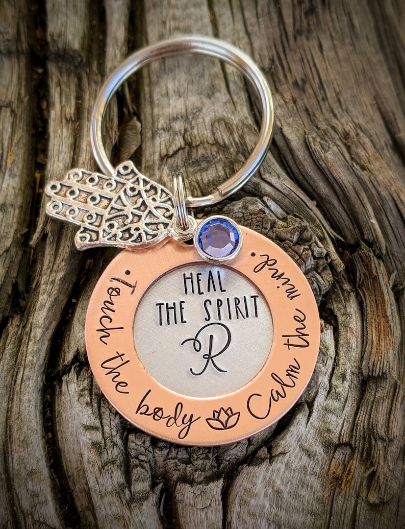Reflexology Keychains Personalized Hand Stamped Keychain. Massage Therapy. Holistic Healing ...