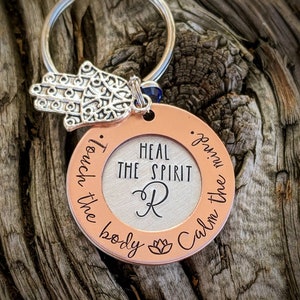 Reflexology Keychains Personalized Hand Stamped Keychain. Massage Therapy. Holistic Healing ...