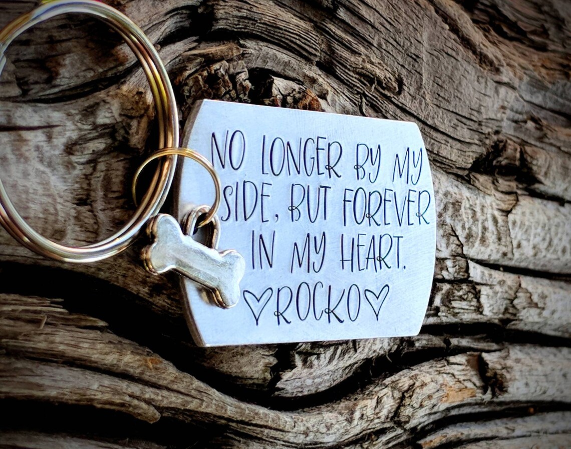 Personalized pet memorial keychain. Dog memorial gift. Loss of Etsy