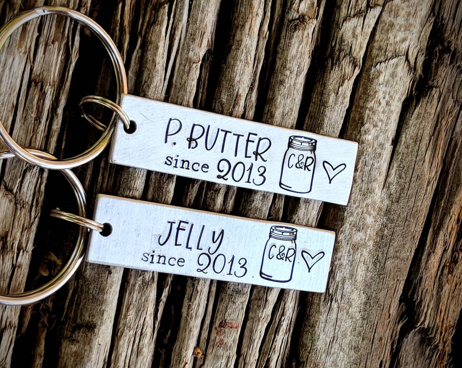Personalized Hand Stamped Couples Gift Set. MATCHING SET Etsy