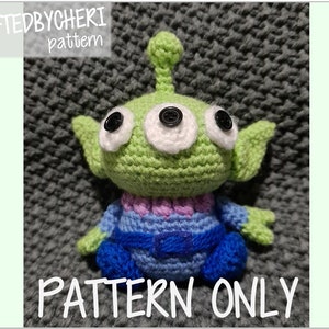 PATTERN - Toy Story Squeeze Toy Alien Crochet Plushie