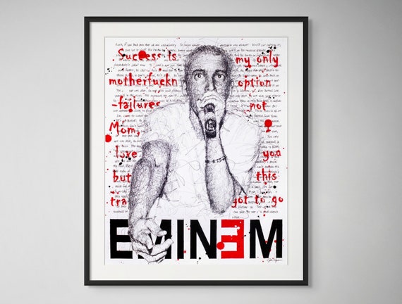 Eminem Print of Original Ink Drawing - Scribble Art - Etsy