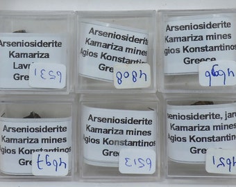Arseniosiderite micromounts from Greece