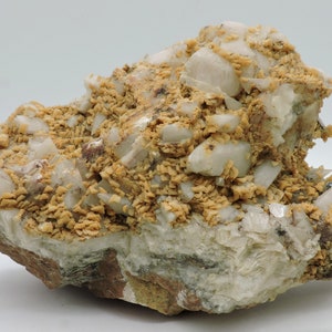Large mineral specimen of dolomite on calcite from Germany – large cabinet size