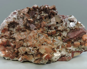 Large calcite with hematite from Mexico – fluorescent - large cabinet size