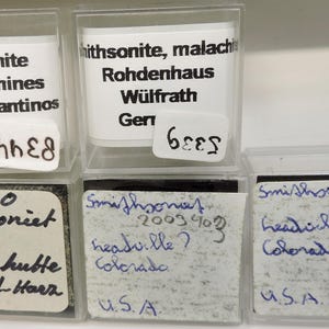 Smithsonite micromounts from Greece and Germany