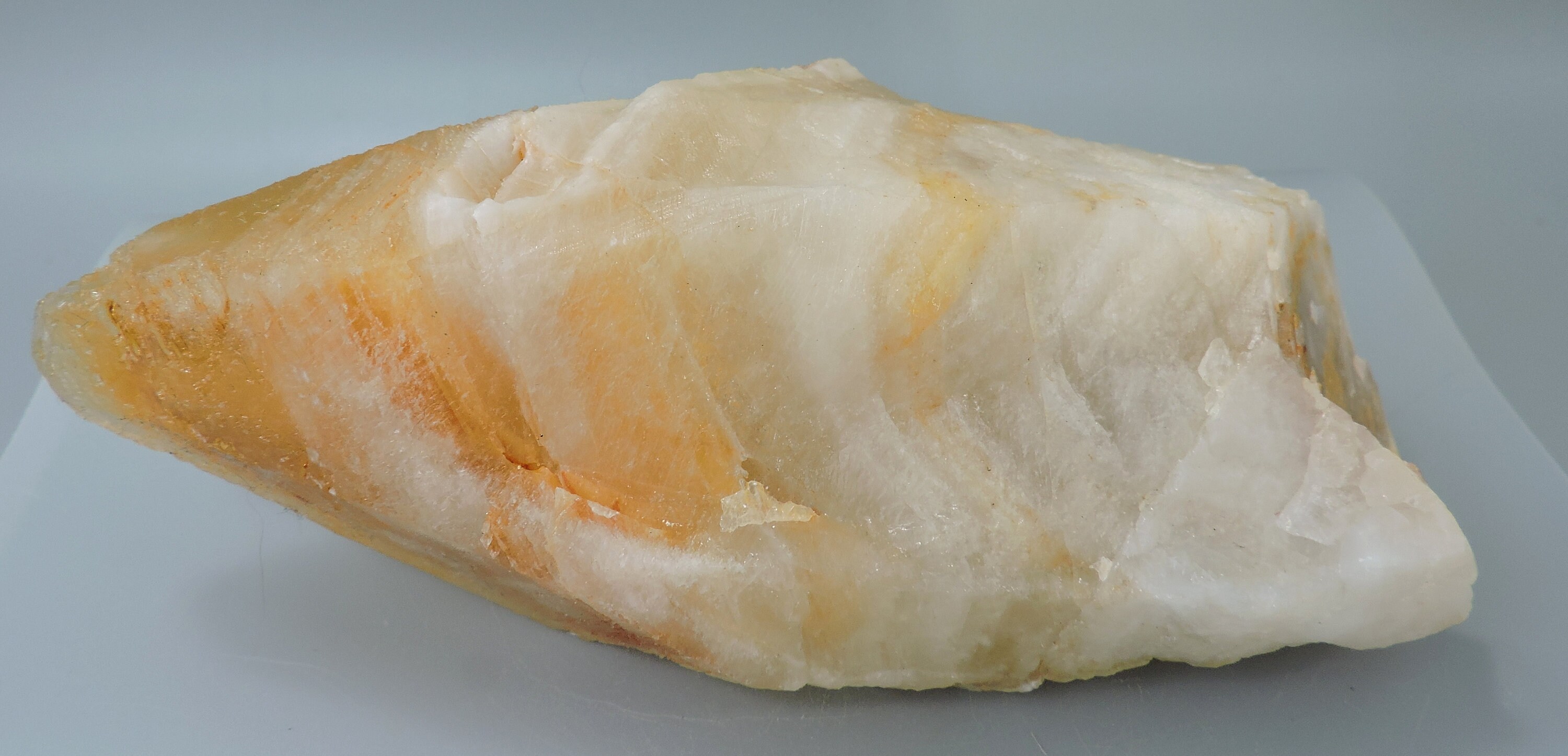 Huge calcite crystal with phantoms from Morocco – large cabinet size
