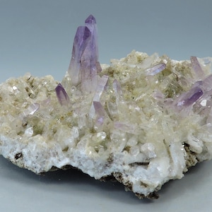 Amethyst and quartz  crystal cluster from Piedra Parada, Vera Cruz, Mexico – cabinet size