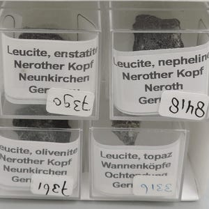 Leucite micromounts from Germany - thumbnails