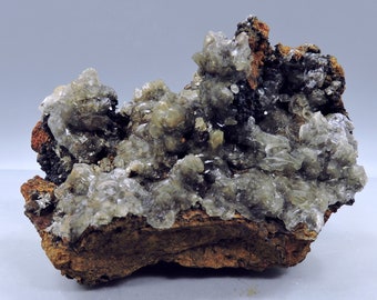 Calcita sobre hidrohetaerolita de España – miniatura